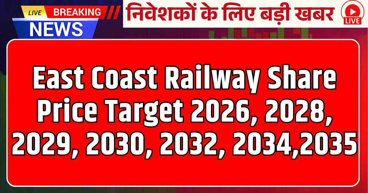East Coast Railway Share Price Target 2026, 2028, 2029, 2030, 2032, 2034,2035