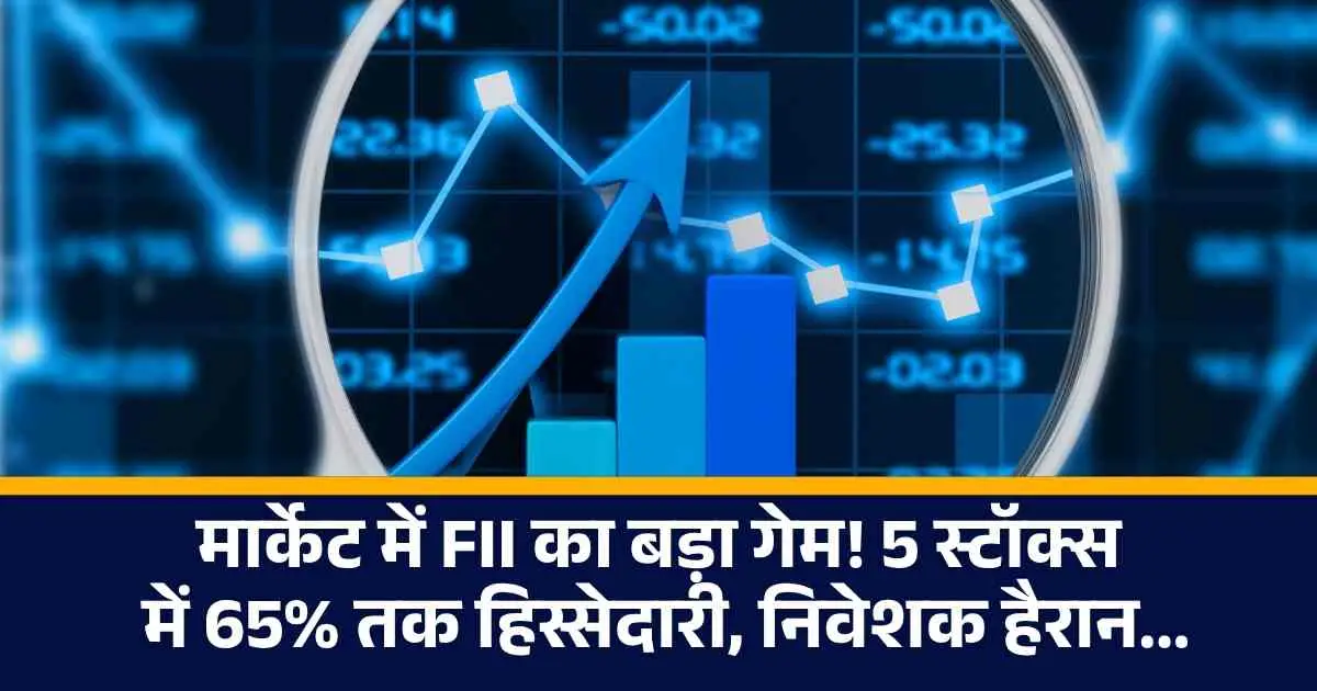 मार्केट में FII का बड़ा गेम! 5 स्टॉक्स में 65% तक हिस्सेदारी, निवेशक हैरान...